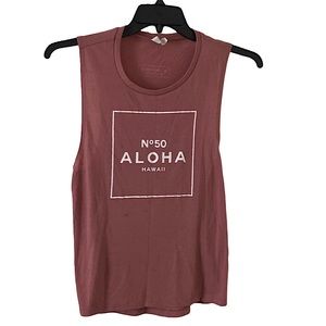 Pink Medium Aloha NO. 50 Muscle Tank